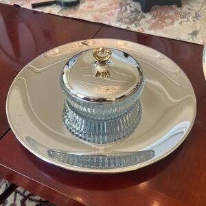 Vintage Kromex Chip N Dip Serving Tray with Lid